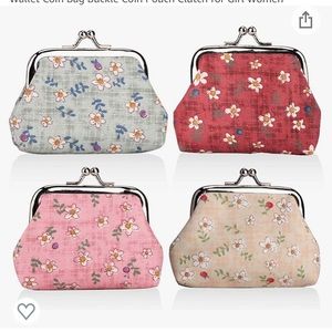 COPY - Kiss lock coin purse in beautiful floral print!